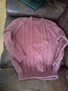 hand knitted aran