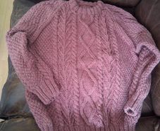 hand knitted aran