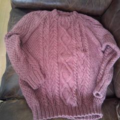 hand knitted aran