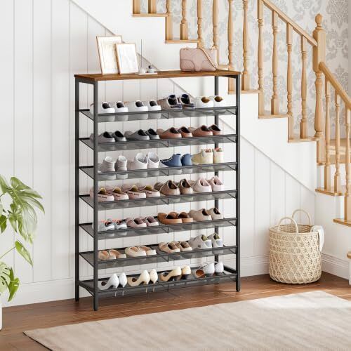 Vintage Shoe Rack 28-35 Pairs Brown