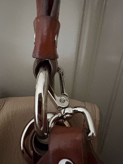 Genuine leather Orla Kiely shoulder bag with dust bag