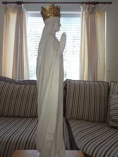 large 24 inch statue of our lady of knock suitable for indoor and oitdoor use.made of fibreglass