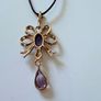 Vintage 9ct gold amethyst pendant Image 2