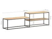 TV Cabinet 180x30x50 cm Rough Mango Wood