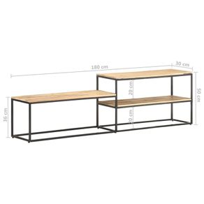 TV Cabinet 180x30x50 cm Rough Mango Wood