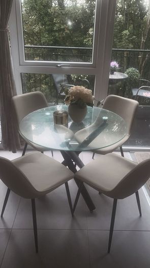 table and  chairs