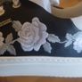 Bugatti Ladies Trainers Black with Embroidered Flowers Size 7 UK EU 40 Image 4