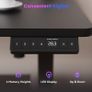 140 x 60 cm Standing Desk Electric Height Adjustable with 2 Hooks Computer 4 Memory Heights and Splice Board Ergonomic Sit Stand Table for Home Office Black Image 8