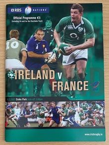 2007 Ireland v France - RBS 6 Nations - Croke Park - Programme
