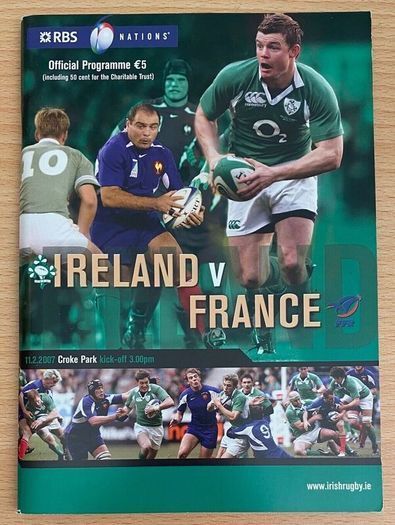 2007 Ireland v France - RBS 6 Nations - Croke Park - Programme