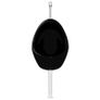 Wall Hung Urinal with Flush Valve Ceramic Black Image 4