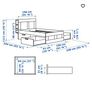 IKEA BRIMNES Bed Frame with Storage  Headboard  White King Size Image 5