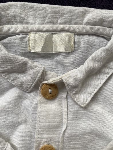 French Designer linen shirt Moi Bebe Clayeux 74 cm 6-9 months