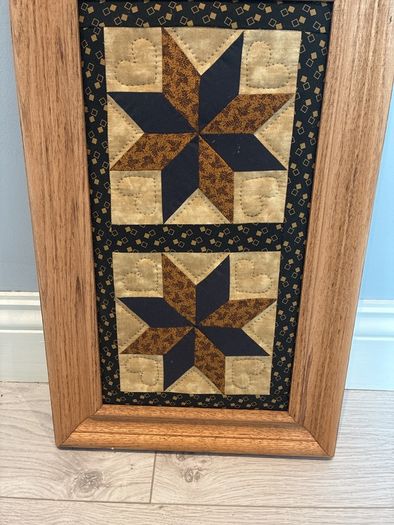 Amish quilt framed