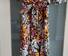 & other stories multi print slits dress Sz 34 (Fit6-8UK) - Bnwt Rrp 99