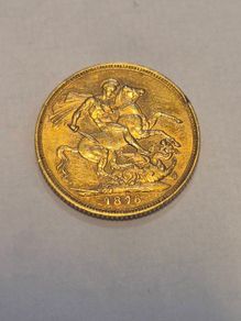 1876 Gold Sovereign Coin