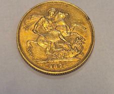 1876 Gold Sovereign Coin