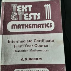 old Text & Tests maths school books from 80's