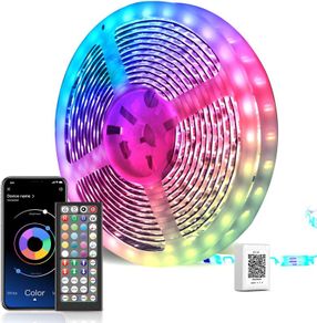 LED Strip Lights 30m, Ultra-Long Lights Strip Music Sync Color Changing, Led Lights with App Control Remote, RGB Tape Light for Home Bedroom Party [Energy Class A]