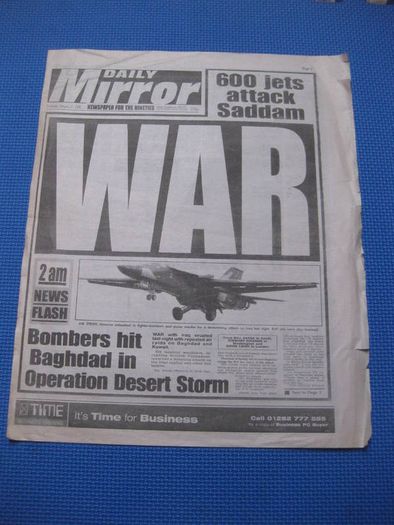 Replicas Of Daily Mirror Famous Front Pages