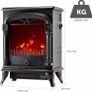 Electric Fireplace Stove Heater with Log Wood Burner Effect - with Fire Flame Effect 1750-1950 watts Image 6