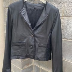 Genuine Soft Special Leather Ladies Jacket, Size 40