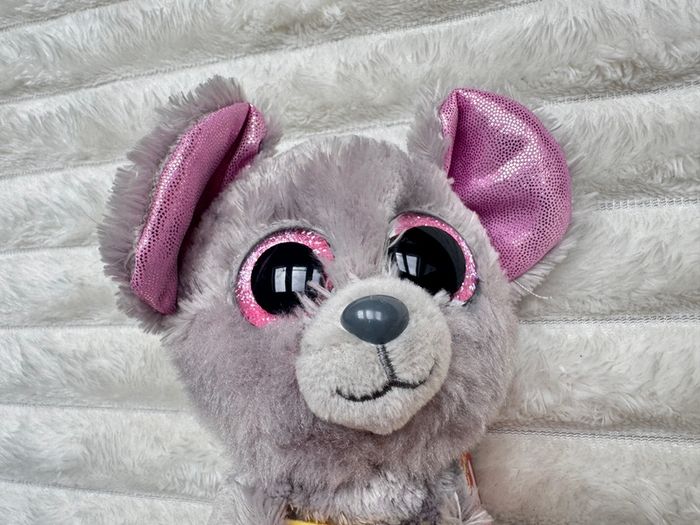 TY Beanie Boos Squeaker the mouse with cheese plush approx. 15cm Used Please see photos