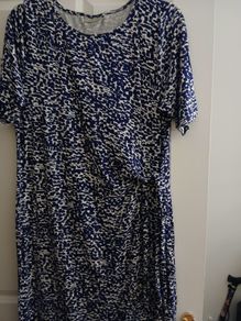 Navy and white dress