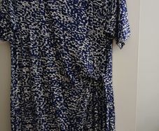Navy and white dress