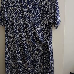 Navy and white dress