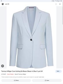Tommy Hilfiger - Blazer - Light Blue - UK 8 to 10 - BNWT RRP 199