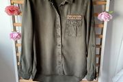 Marks &amp; Spencer limited edition size 12/14 military shirt khaki