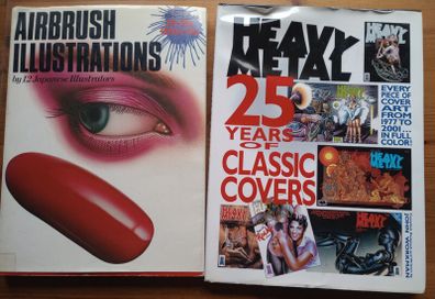80s Pop Art books Heavy Metal Magazine Covers and Japanese Airbrush