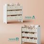 Kids storage unit bedroom  nursery with 9 non-woven storage boxes Image 6