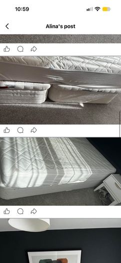 Double bed and mattress