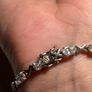 Sterling Silver Tennis XOXO Bracelet with Cubic Zirconia Stones Image 5