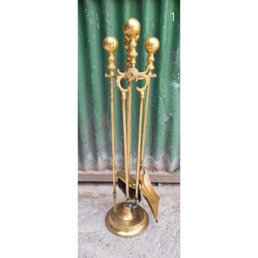 4 piece Brass Fireside Companion Set KAS536
