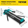 24 Inch/600mm Tile Cutter Double Rails & Brackets Manual Tile Cutter 3/5 in Cap w/Precise Laser Manual Tile Cutter Tools for Precision Cutting (FREE SHIPPING) Image 6