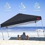 Durable Ez Pop-up Gazebo Tent with 1 Sidewall (2.5x2.5M,Black) Image 2
