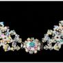 Vintage 1950s Aurora Borealis Choker Necklace Crystal Beads Bridal Necklace Image 4