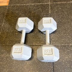 22.5kg Metal Hex Dumbbells, Cheap!!
