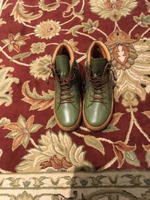 Palmiya Green Leather Boots size EU-36, UK-3, paid - euro 85