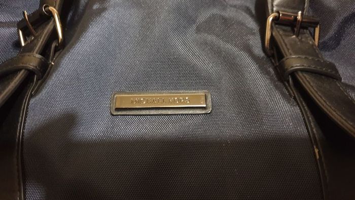michael kors navy blue black gym training bag