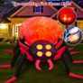 SEASONAL SALE 8 FT Giant Halloween Inflatable Spider Outdoor Decoration with Rotating LED Flame Light, Blow up Inflatables Outdoor Holiday Yard Decorations for Garden Lawn Roof Halloween Decor Image 2