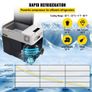 12 Volt Car Refrigerator Fridge, 50 L Single Zone Portable Freezer with Wheels and Handle, DC and 100-240V AC Compressor Cooler for Outdoor, Camping Image 4