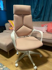 high back rest office chair pink
