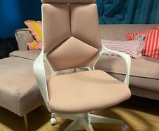 high back rest office chair pink