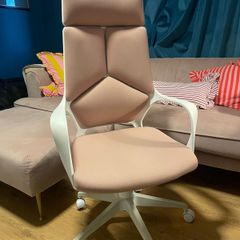 high back rest office chair pink