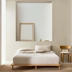 Kave home  Ash wood Japanese style king size bed