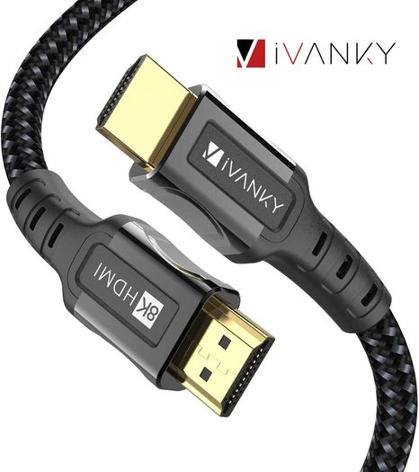 iVanky 2M HDMI 2.1 UHD/3D 8K (7680x4320@60Hz) 48Gbps Zinc Alloy Luxury (Limited Edition) Model Nylon Braided/Gold-Plated Cable (Brand New/Warranty)